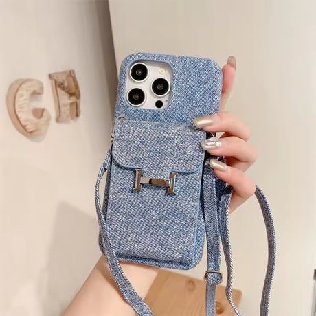 高見え✨おとなっぽカードホルダー付きiPhoneケース
