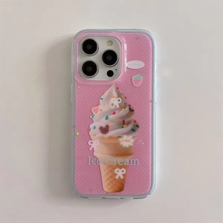 pop iceCream🍦pink iPhoneケース