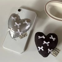 ハートクッション♥りぼん スマホグリップ