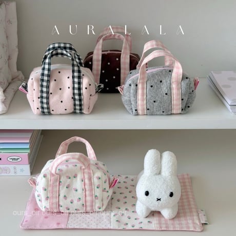 韓国ハンドメイド♡スクバ風ミニポーチ/AirPodsケース