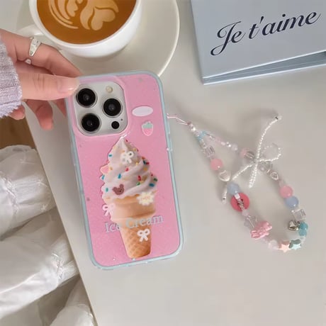 pop iceCream🍦pink iPhoneケース