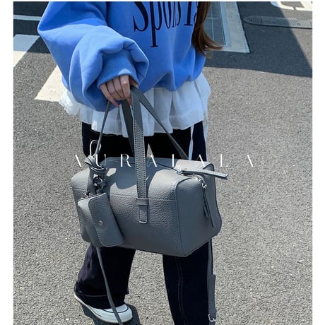 やわらかスクエアボストンショルダーバッグ