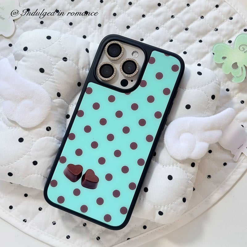iPhone17対応】チョコミントドットiPhoneケース | AURALALA | 輸入韓