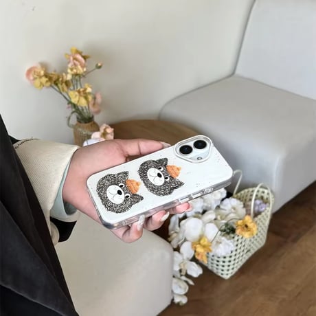 くるくる手書き風ネコちゃんiPhoneケース