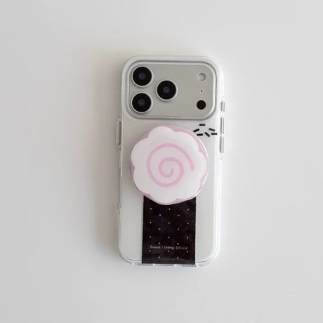 【iPhone17対応】おにぎり🍙🍥なるとグリップ付きiPhoneケース
