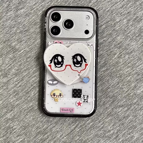 きらきら少女漫画👀メガネっ子iPhoneケース