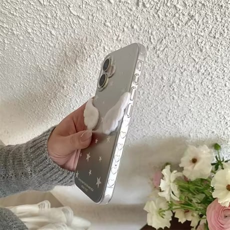 silver star★wing👼iPhoneケース