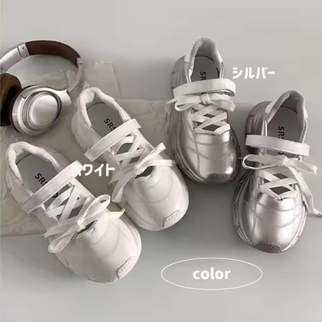 リボンレースアップスニーカー