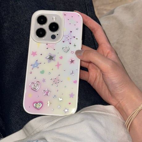 キラキラ平成女児らくがき☆♡iPhoneケース☆♡