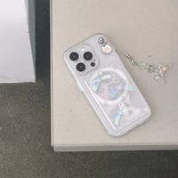 オーロラリボンMagSafe対応カードホルダー付きiPhoneケース