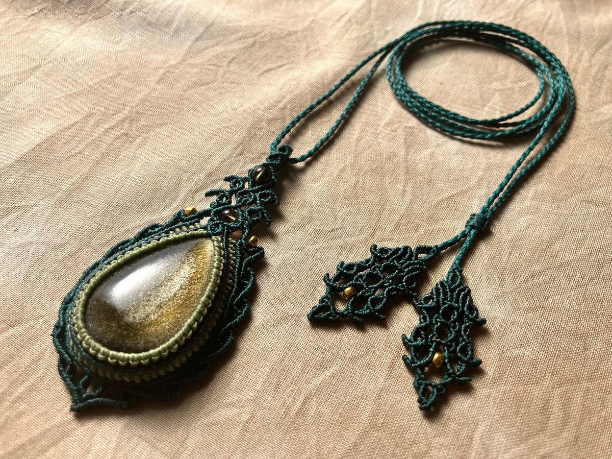 レインボーオブシディアン の ネックレス | Atelier まほろば