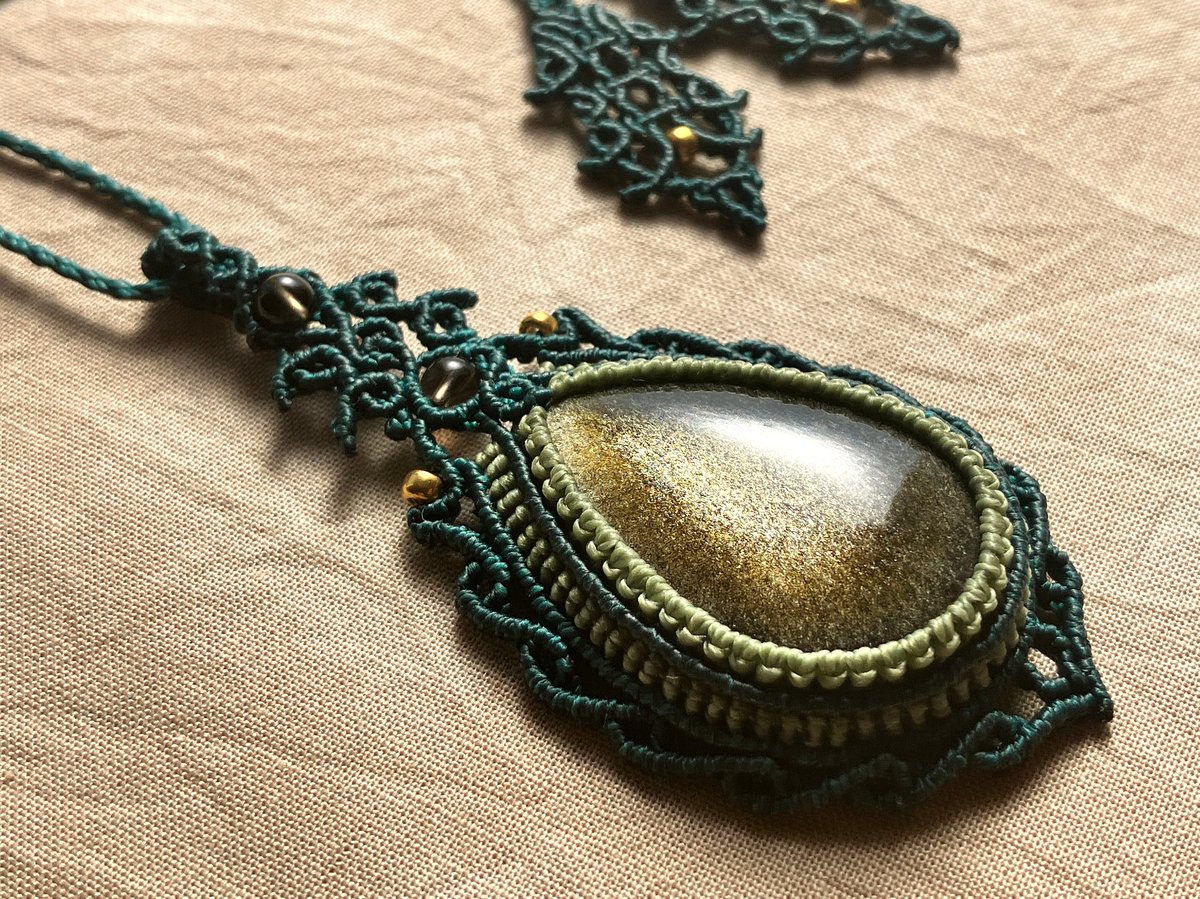 レインボーオブシディアン の ネックレス | Atelier まほろば