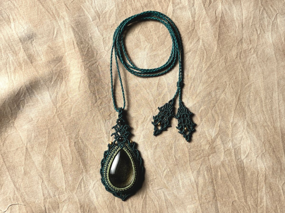 レインボーオブシディアン の ネックレス | Atelier まほろば