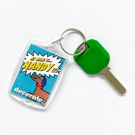 decoráte クリアキーホルダー／ブルー 1（PEACE.）