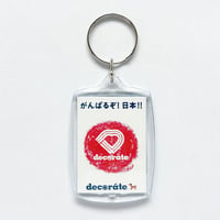 decoráte クリアキーホルダー／ホワイト（チャリティータイプ）