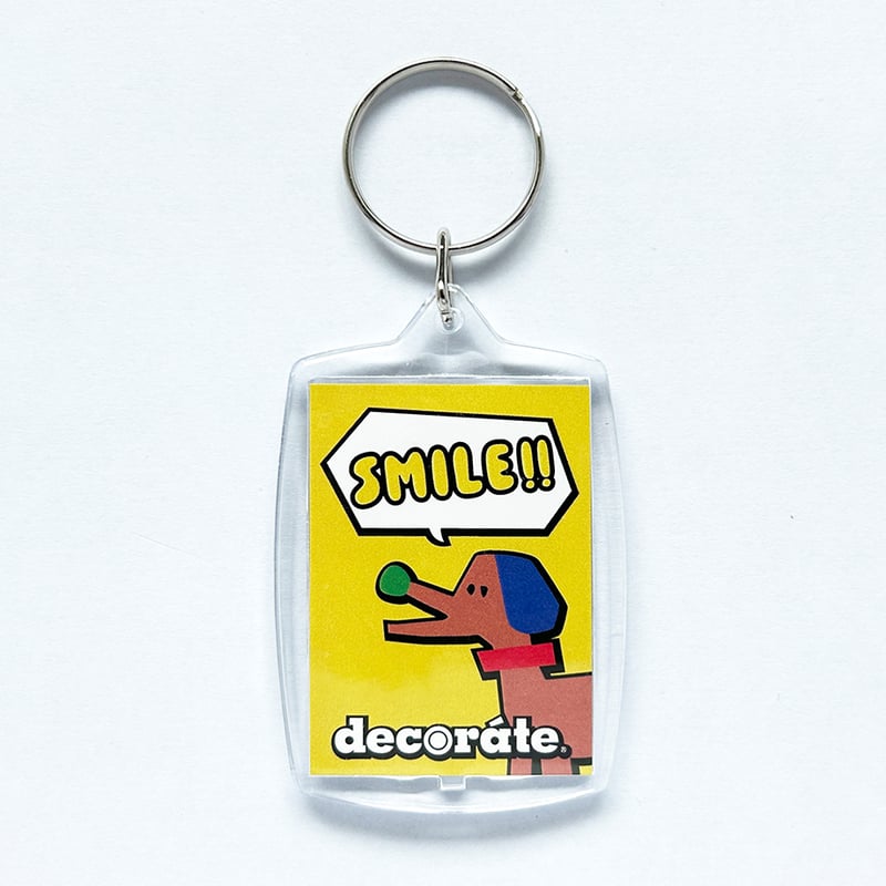 decoráte クリアキーホルダー／イエロー（SMILE !!） | decoráte OF