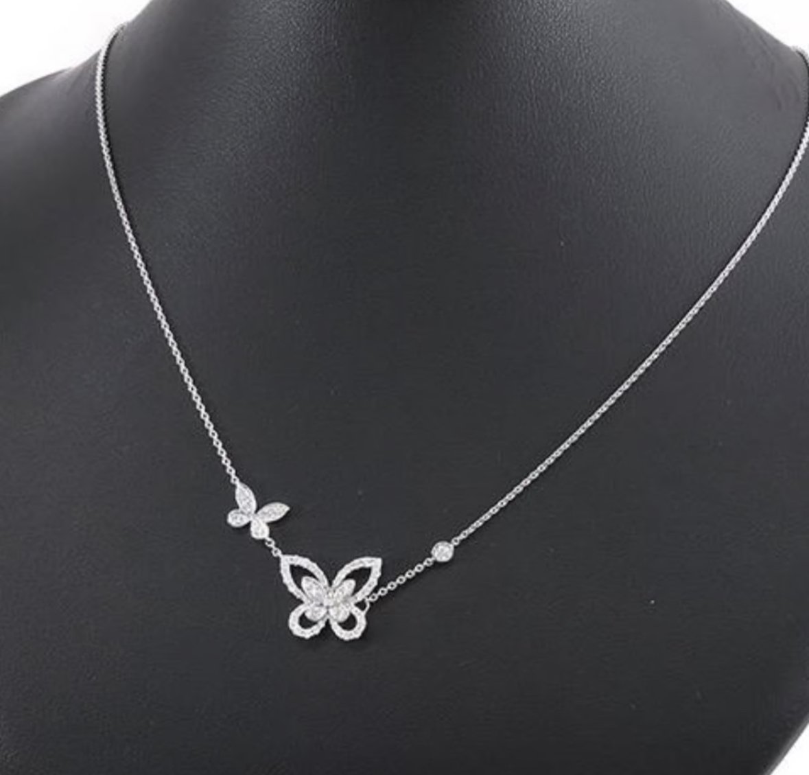 GRAFF グラフ ダブルバタフライ シルエット ダイヤモンド ネックレス  