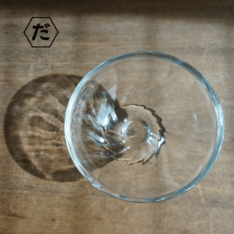 古いガラスの氷器／C