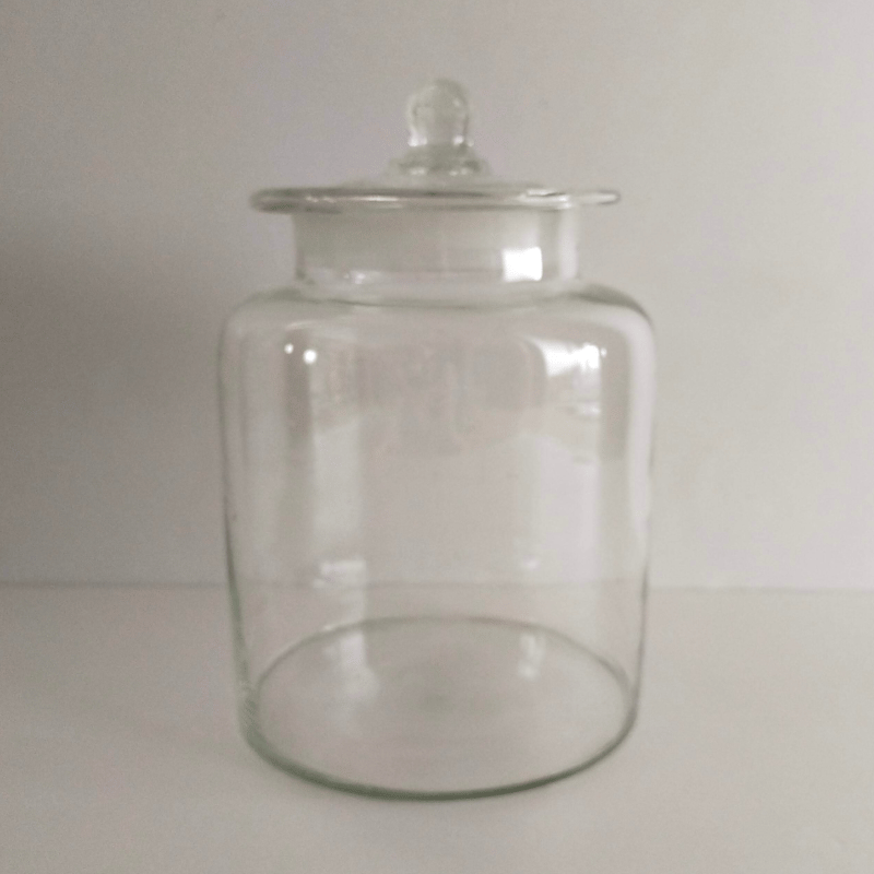 蓋付きの古いガラス瓶C | 生活骨董の店 dadatools.