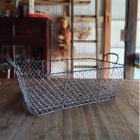 持ち手付きワイヤーカゴ／四角