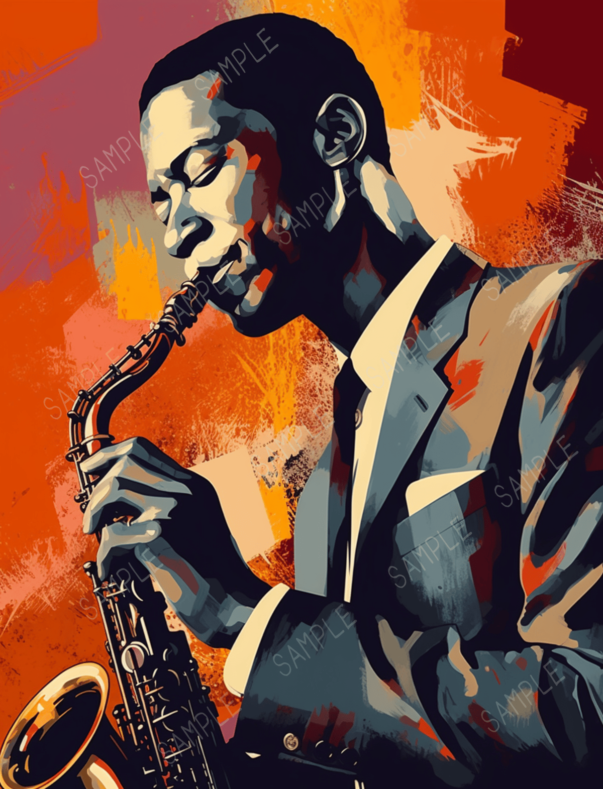 ジャズプレイヤー ウォールアート 5枚セット ~Jazz player wall art~ |