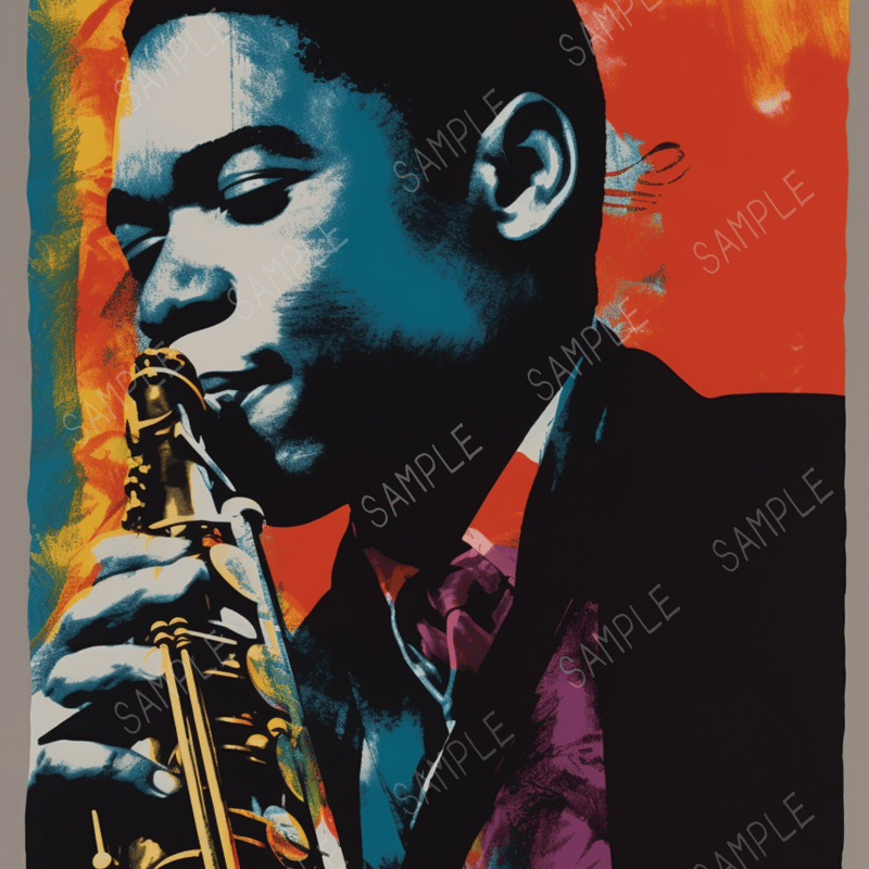ジャズプレイヤー ウォールアート 5枚セット ~Jazz player wall art~ |