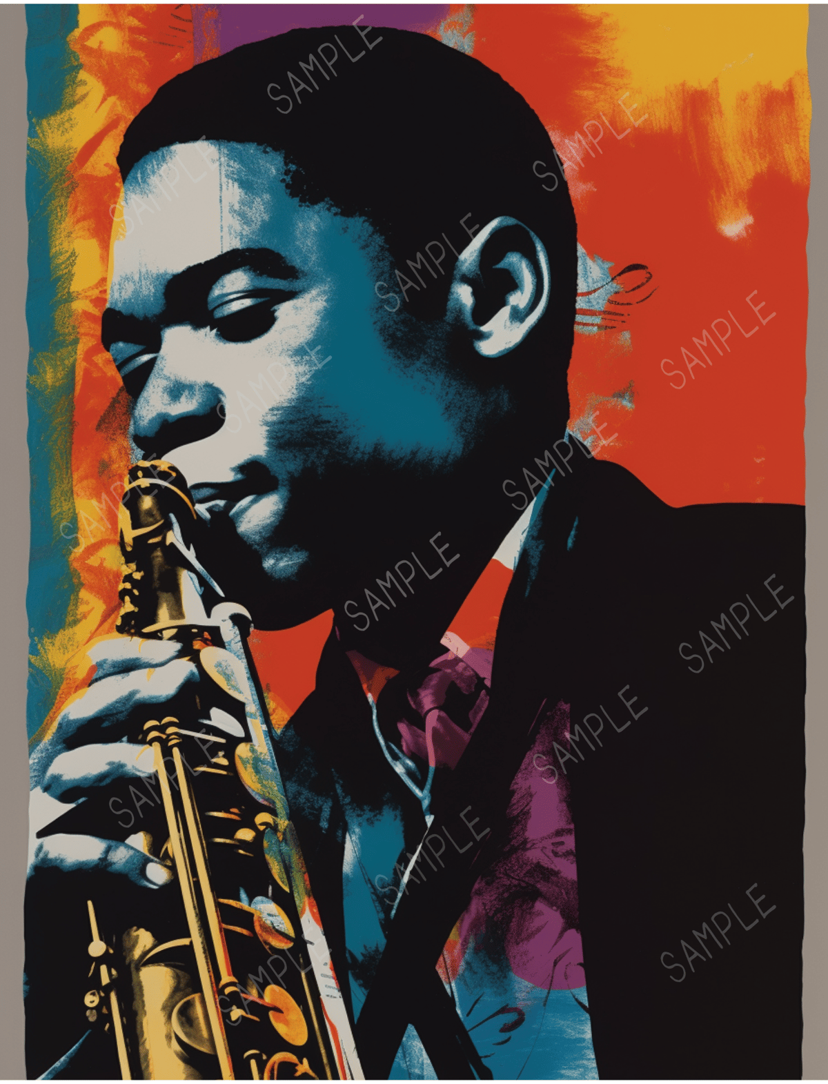 ジャズプレイヤー ウォールアート 5枚セット ~Jazz player wall art~ |