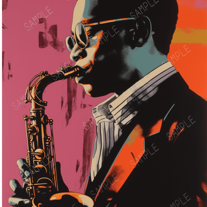 ジャズプレイヤー ウォールアート 5枚セット ~Jazz player wall art~ |