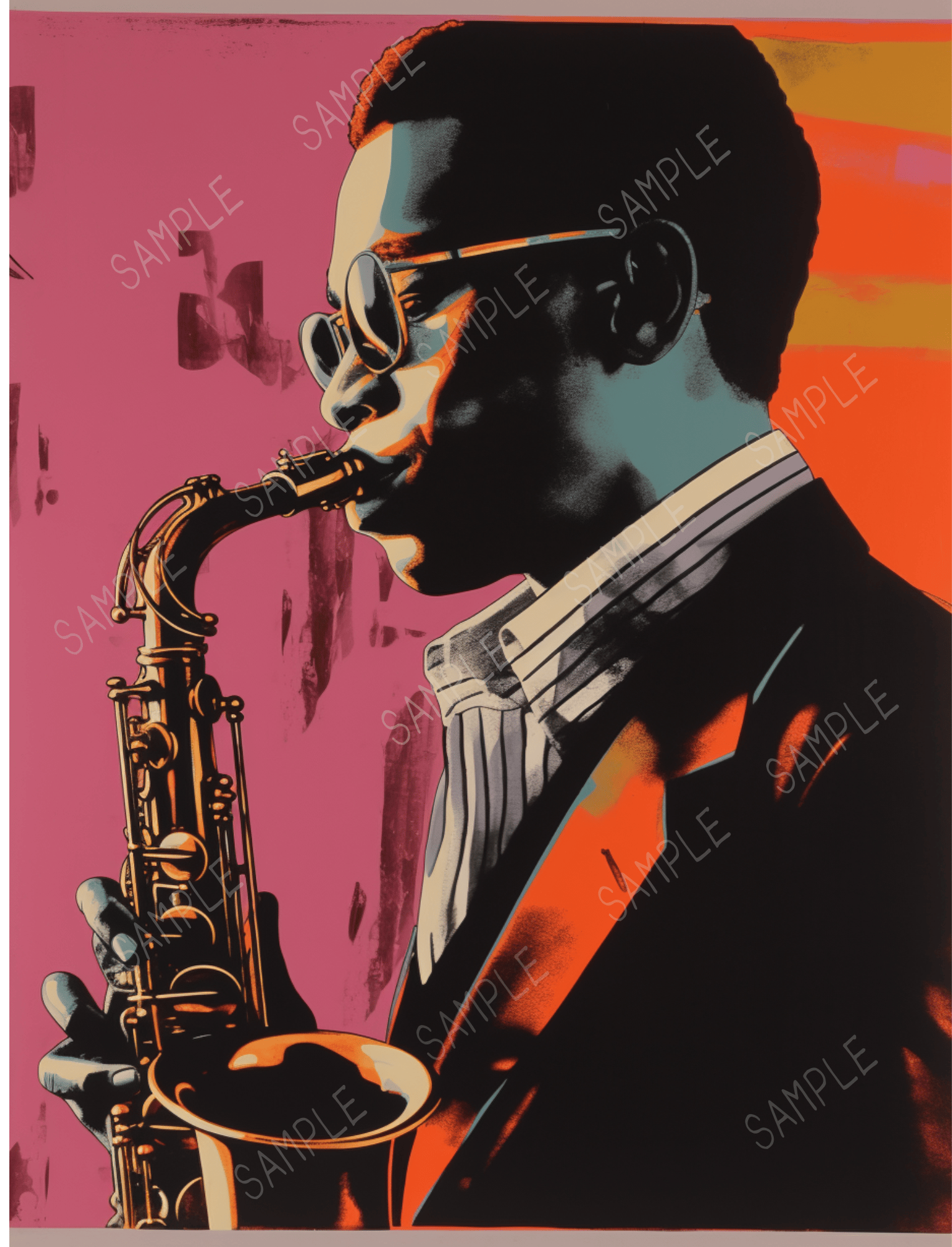 ジャズプレイヤー ウォールアート 5枚セット ~Jazz player wall art~ |