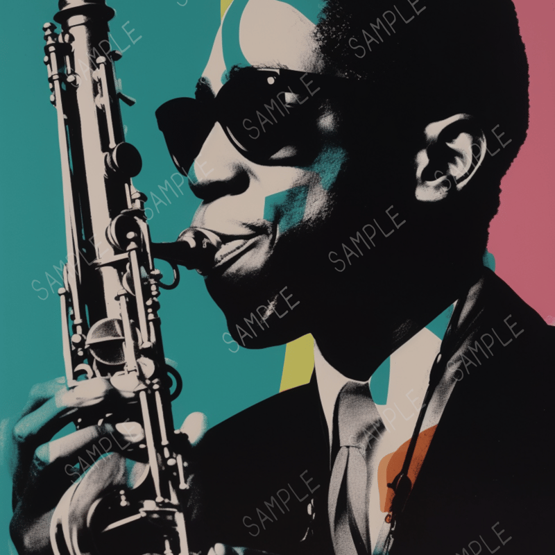 ジャズプレイヤー ウォールアート 5枚セット ~Jazz player wall art~ |
