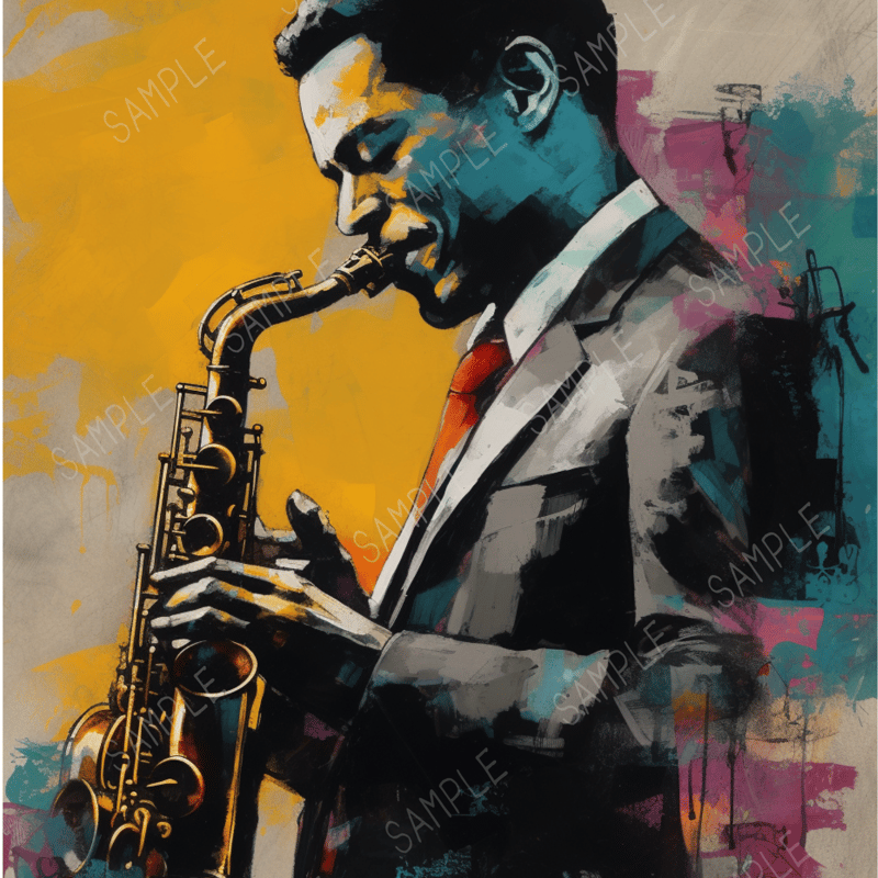 ジャズプレイヤー ウォールアート 5枚セット ~Jazz player wall art~ |