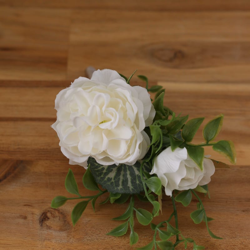 Artificial flower bouquet｜白とグリーンのアーティフィシャル