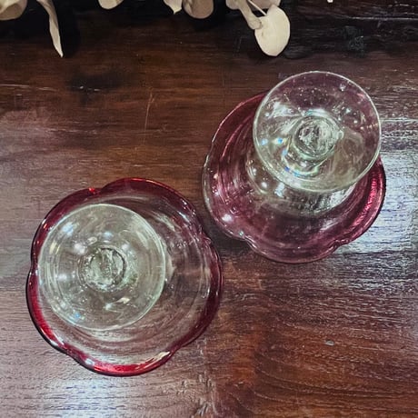 大正時代　氷カップ　赤