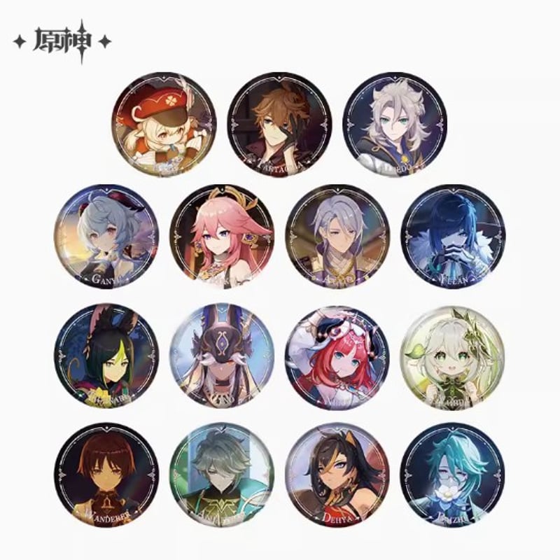 原神】中国限定 キャラクターPVシリーズ 缶バッジ ※12月下旬発売予定