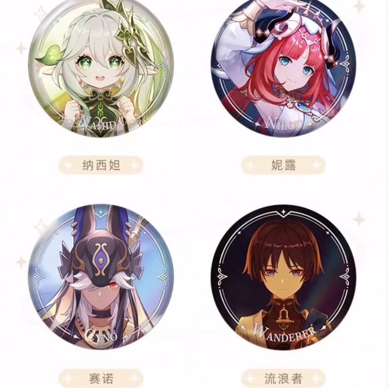原神】中国限定 キャラクターPVシリーズ 缶バッジ ※12月下旬発売予定