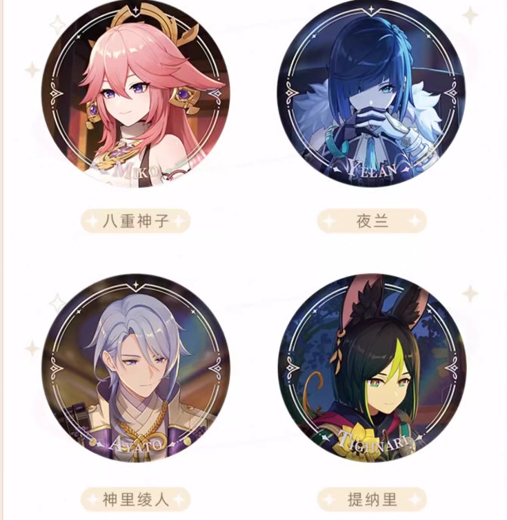 原神】中国限定 キャラクターPVシリーズ 缶バッジ ※12月下旬発売予定