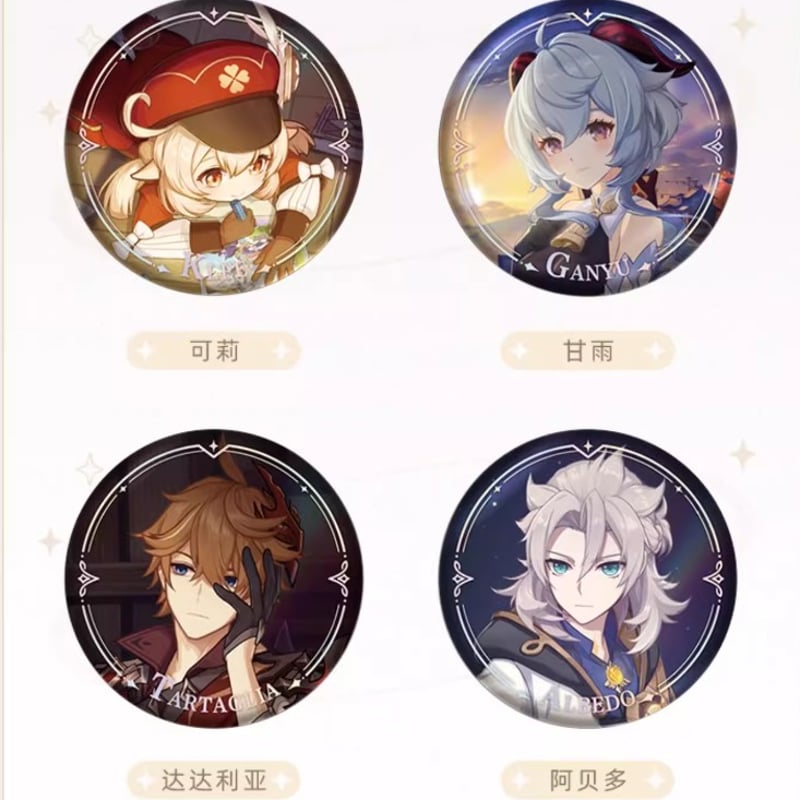 原神】中国限定 キャラクターPVシリーズ 缶バッジ ※12月下旬発売予定