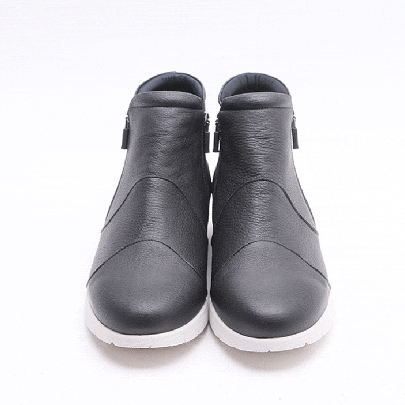 はなし 履いたそばからなじむハイカットシューズ ブラック | 外反母趾でも痛く