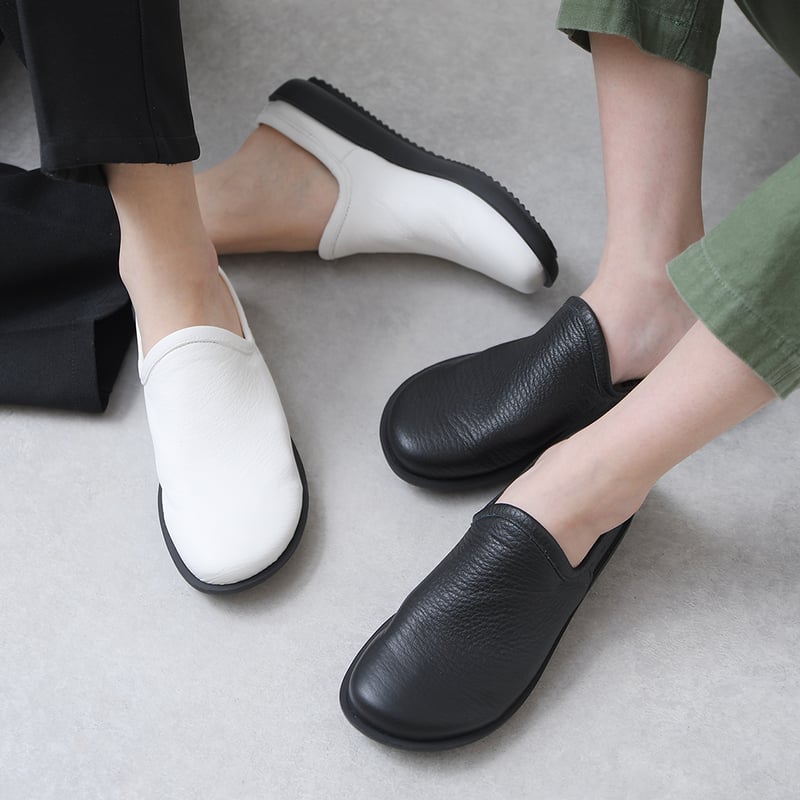 履いたそばからなじむサボ ブラック | 外反母趾でも痛くない≪革の