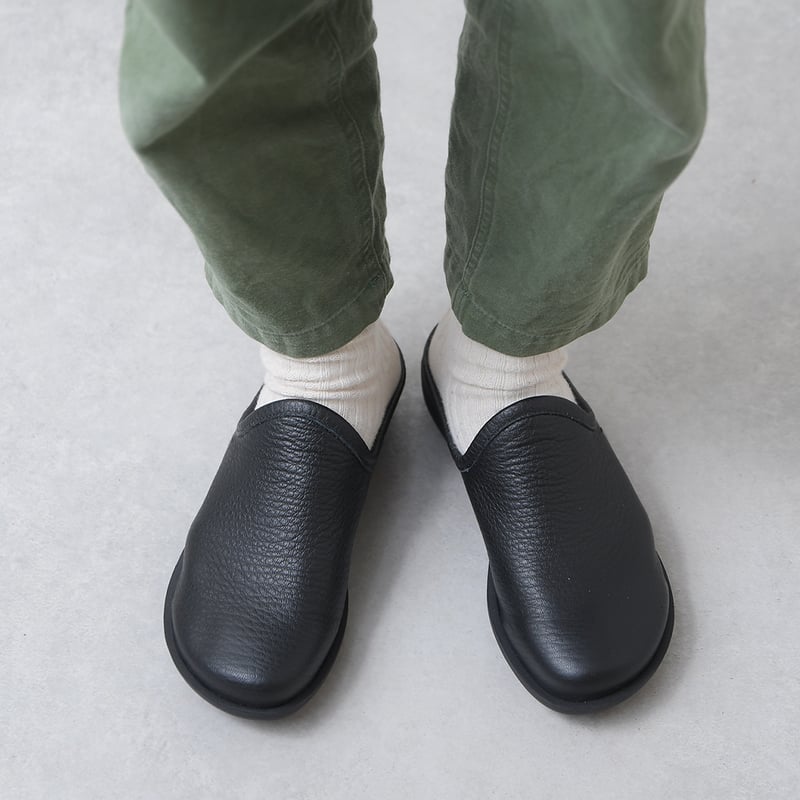 いのんのさま専用 靴なし 履いたそばからなじむサボ ブラック | 外反母趾でも痛くない≪革の