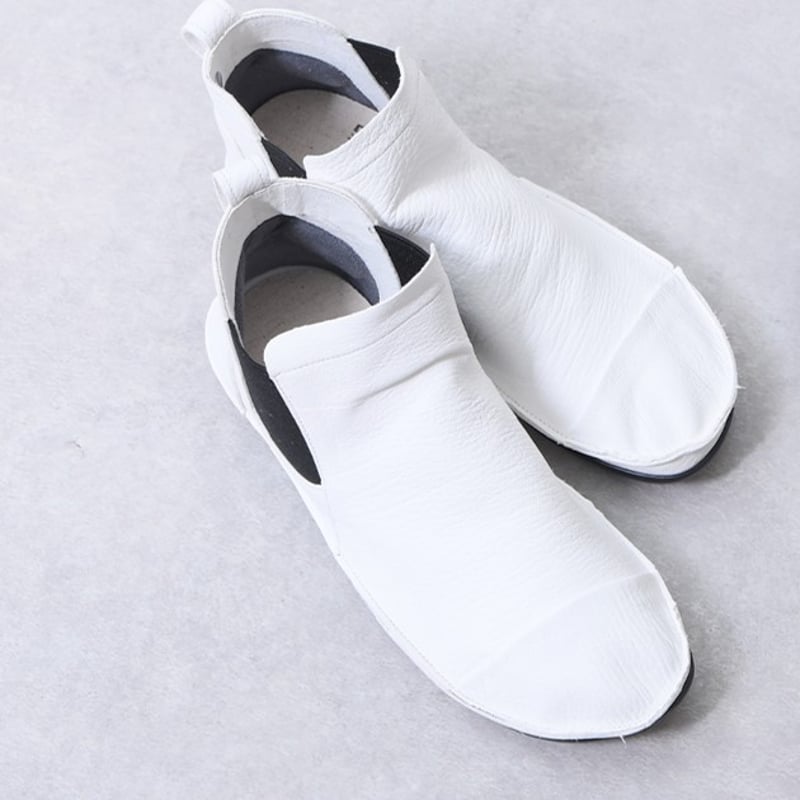 履いたそばからなじむサイドゴアブーツ ホワイト | 外反母趾でも痛く