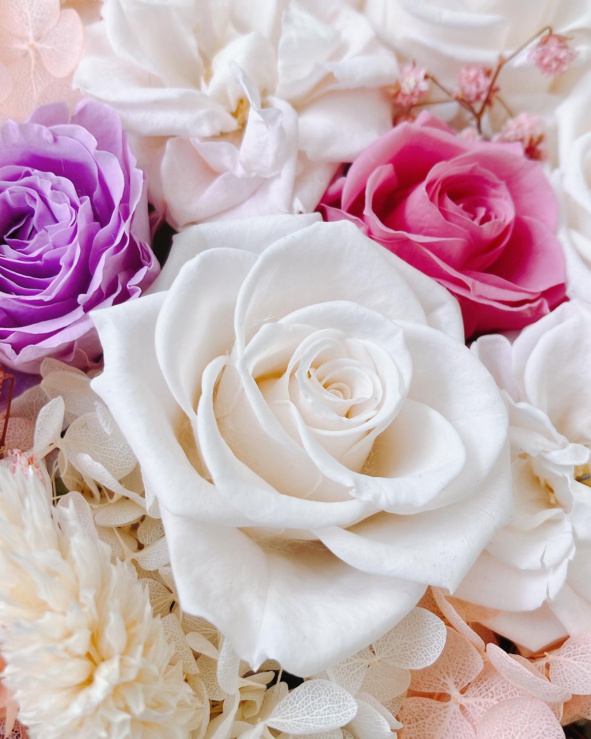 フラワーアレンジ 特大 造花無し フラワーアレンジメント プリザーブドフラワー 送料無料》プリザーブドフラワー＊ボックスアレンジ＊フラワー