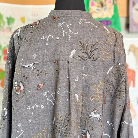 starry forest タイトワンピース／Grey【marble SUD】