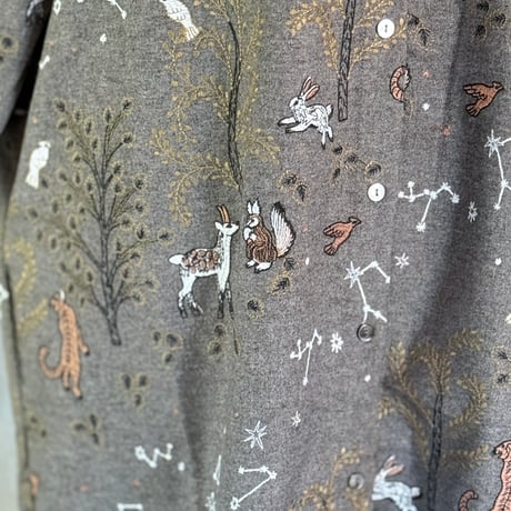 starry forest タイトワンピース／Grey【marble SUD】