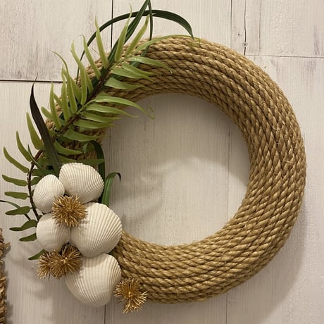 海を感じる硝子のツリー ＆シェルリース二点セット 海を感じる硝子のツリー ＆シェルリース二点セット