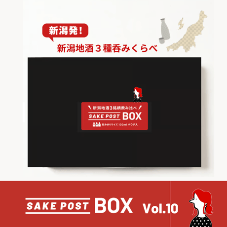 SAKEPOST BOX　新潟地酒飲み比べ3銘柄（100ml x 3パック）