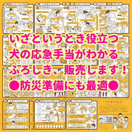 獣医師作成　愛犬を守るための応急処置がわかる風呂敷（メロンアムンゼン）