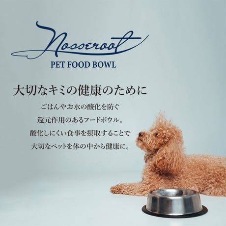 ノセルート チタン製　ペット用フードボウル　non-slip
