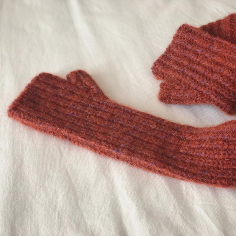 手編み（マハロマムページ） Bridge Arm Warmers | KUKIKO