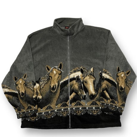 MAZMANIA 90s animal design fleece jacket